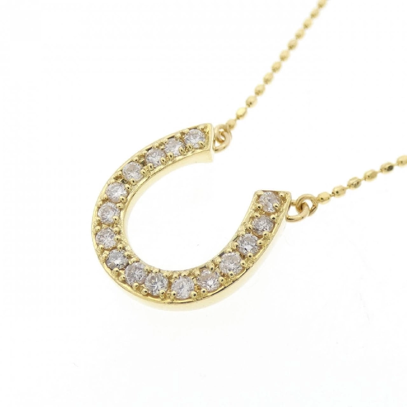 K18YG Nhẫn ngựa kim cương dây chuyền 0.20CT - Hàng hiệu Chính hãng 860779