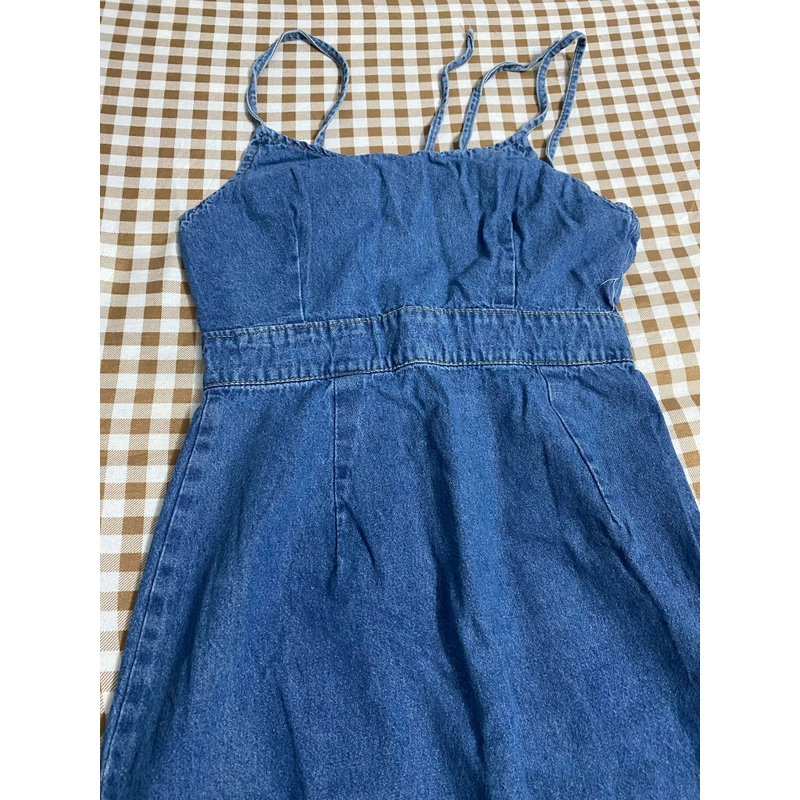 Váy yếm bò dài kéo khoá sau 462987