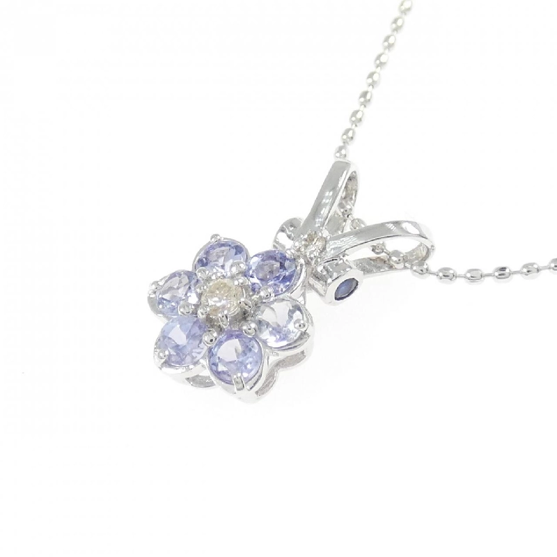 K18WG Hoa Đá Màu Dây Chuyền - Hàng hiệu Chính hãng 859095