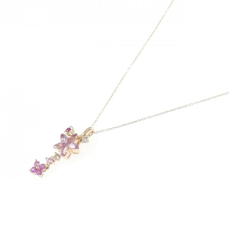 K18PG Hoa Đá Màu Dây Chuyền - Hàng hiệu Chính hãng 856323