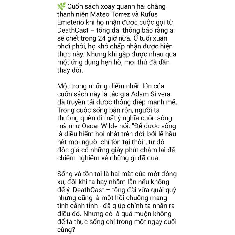 Thời khắc còn lại - Adam Silvera 540344