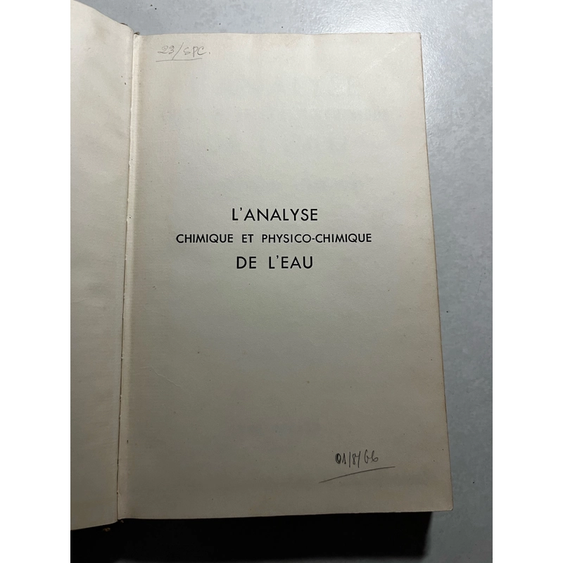 L'ANALYSE CHIMIQUE ET PHYSICO-CHIMIQUE DE L'EAU — J.Rodier — 1966s 496703