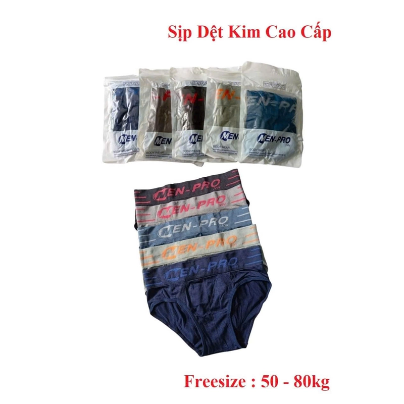 quần sịp vải cotton thun dệt kim dày mịn mát co dãn tốt 362405