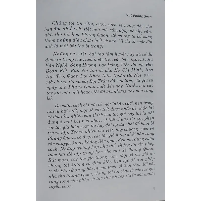 Ký/ NHỚ PHÙNG QUÁN/ Nhiều tác giả 1023200