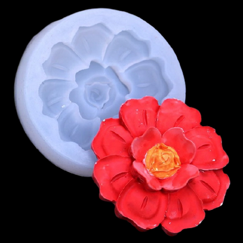 Khuôn silicon làm bánh, rau câu, trung thu hoa cánh tiên 2 tầng loại 7 cm - Mã số 1067 338116
