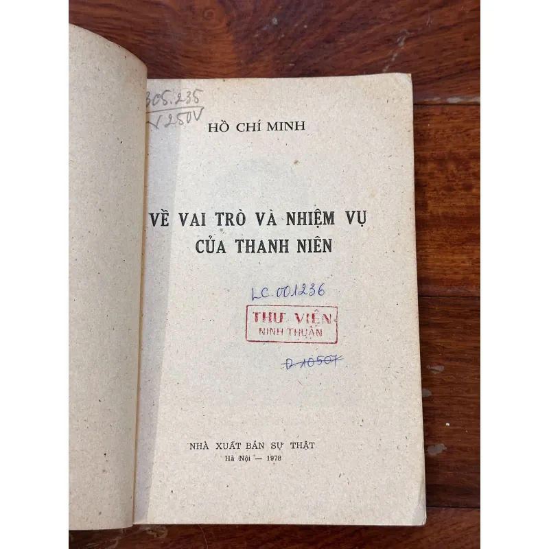 | VỀ VAI TRÒ VÀ NHIỆM VỤ CỦA THANH NIÊN | 1005075