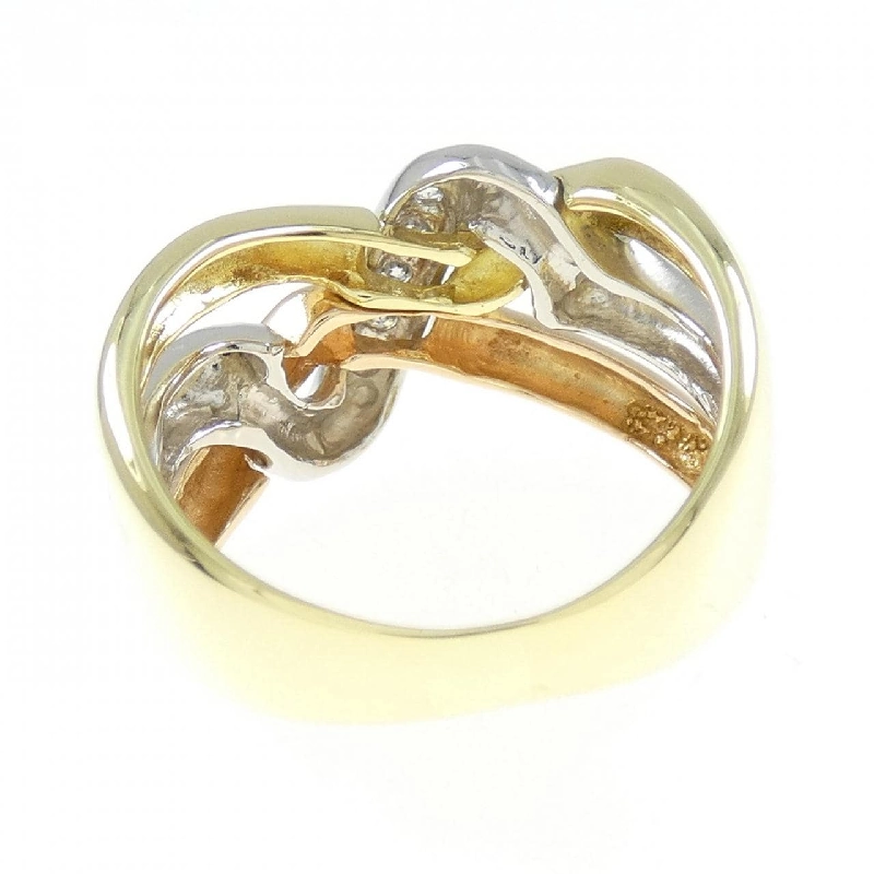 Nhẫn kim cương K18YG/PT900/K18PG 0.14CT 670742