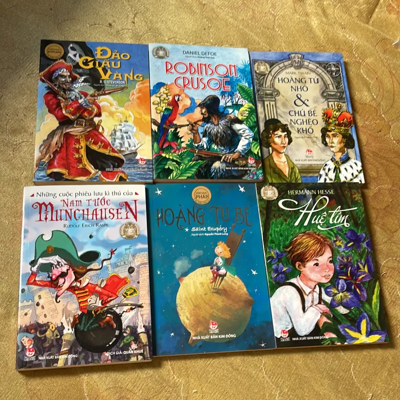 HUỆ TÍM,ROBINSON CRUSOE,HOÀNG TỬ BÉ,ĐẢO GIẤU VÀNG,NAM TƯỚC MUNCHAUSEN,HOÀNG TỬ NHỎ & CHÚ B 751834