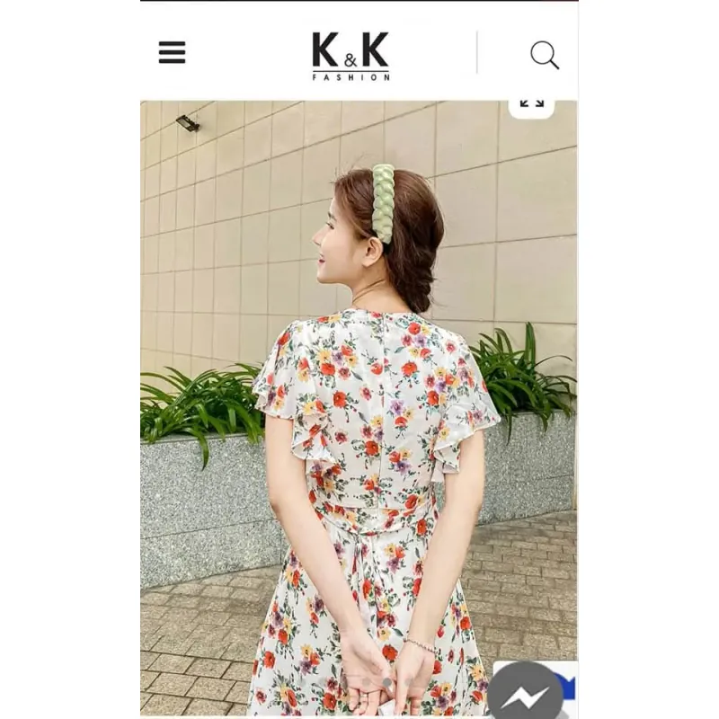 Đầm dạo phố K & K, size L, hoa nhí xinh xắn 756337