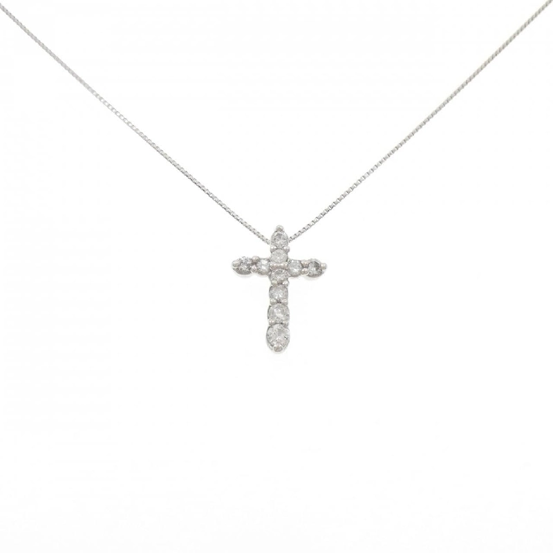 Dây chuyền kim cương PT900/PT850 chéo 0.3CT - Hàng hiệu chính hãng 859897