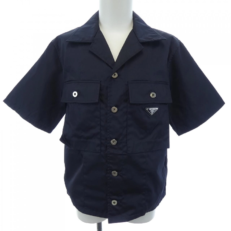 Áo sơ mi ngắn tay PRADA với logo hình tam giác SC637 S231 1WQ8 - Hàng hiệu Chính hãng 890942