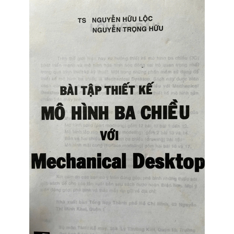 BÀI TẬP THIẾT KẾ MÔ HÌNH BA CHIỀU VỚI MECHINICAL DESKTOP 501460