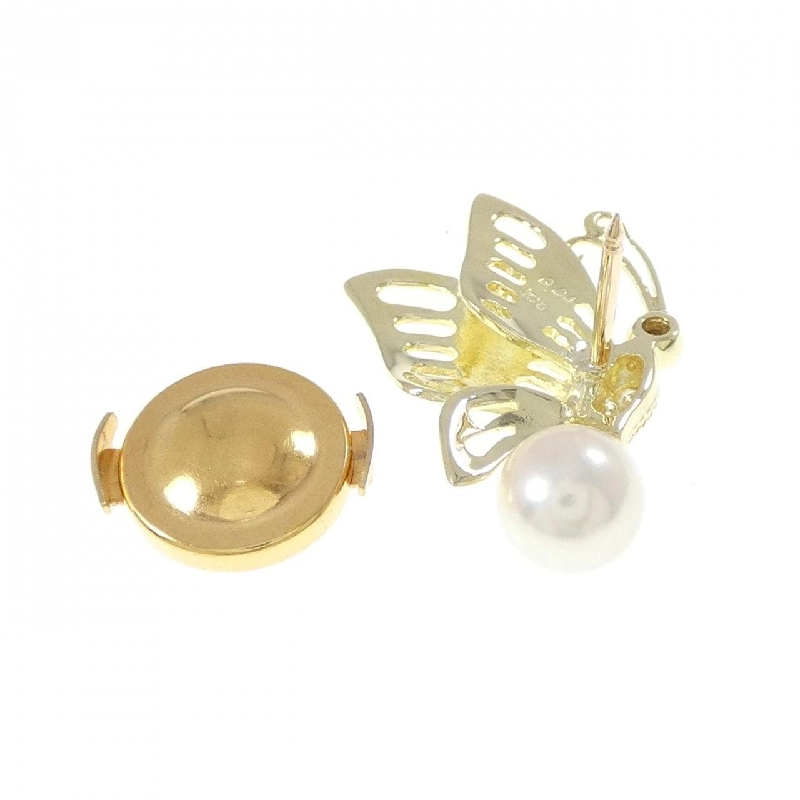 K18YG Bướm Ngọc Trai Akoya Brooch 6.0mm - Hàng hiệu Chính hãng 872472