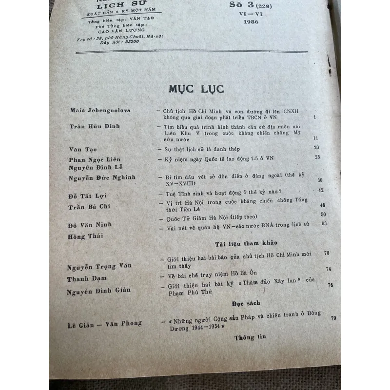 Nghiên cứu lịch sử - số 3-1986; khổ lớn 679735