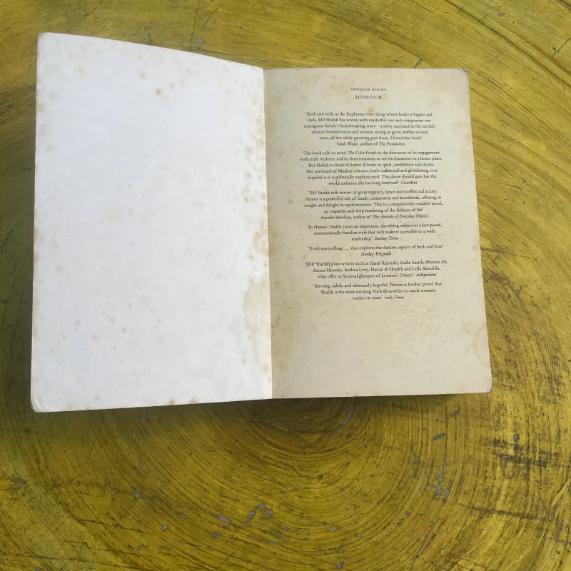 HONOUR - ELIF SHAFAK 798612