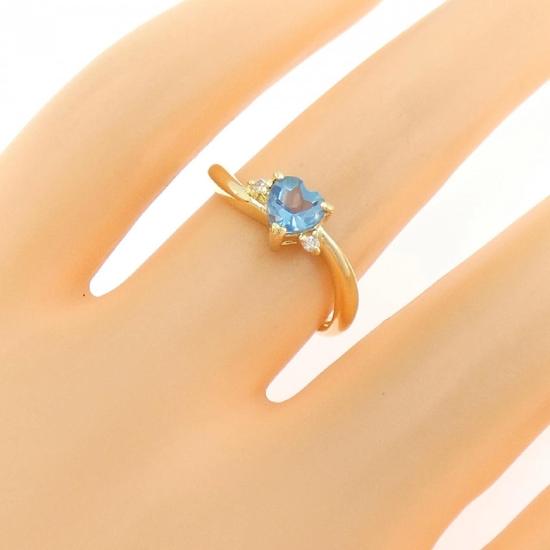 Nhẫn hình trái tim Blue Topaz K18YG - Hàng hiệu Chính hãng 849817