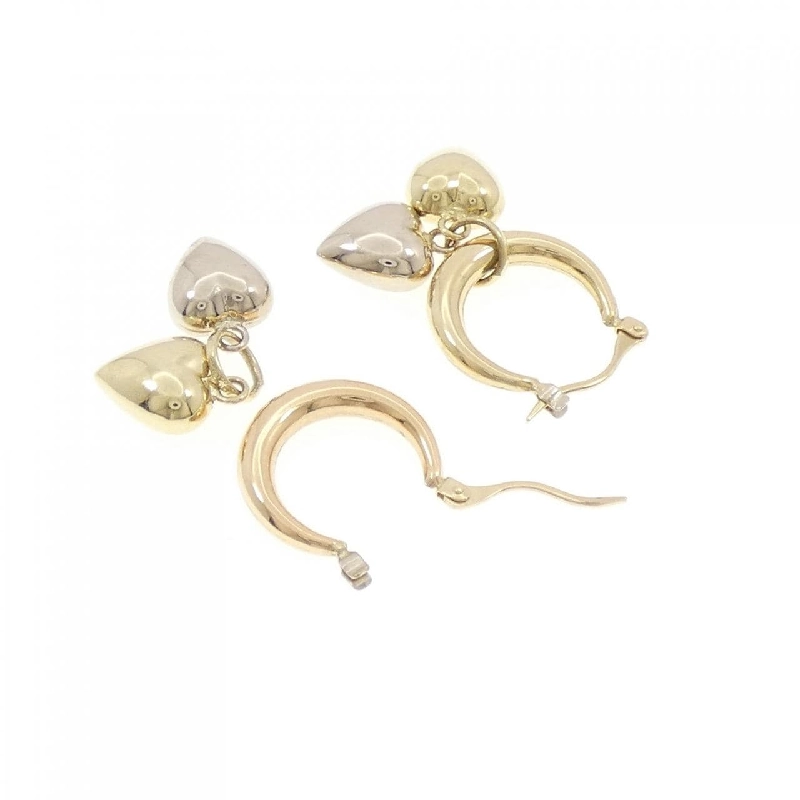 Bông tai hình trái tim 2WAY 750YG/750WG - Hàng hiệu Authentic 868552