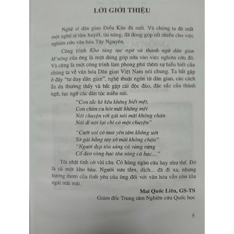 Kho tàng thành ngữ tục ngữ dân gian M'Nông L5 - 2010 - 294 trang VĂN HỌC ANTQ2012-213 921221