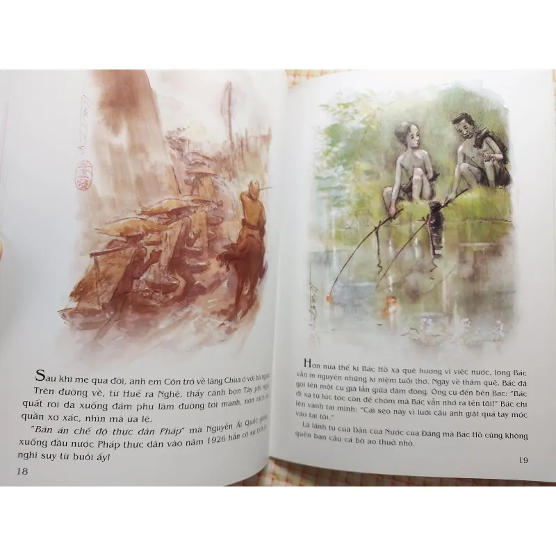 TỪ LÀNG SEN - Truyện: Sơn Tùng • Tranh: Lê Lam - Sách viết về Bác Hồ 763828