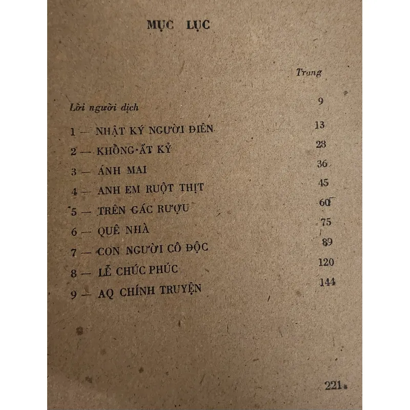 Truyện ngắn của Lỗ Tấn: NHẬT KÝ NGƯỜI ĐIÊN  758209