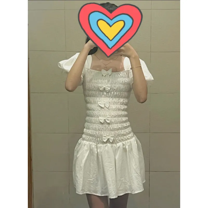 Đầm nữ cổ vuông tay phồng 786841