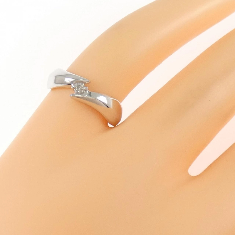 Nhẫn nhẫn ngón tay kim cương K18WG 0.03CT 670437