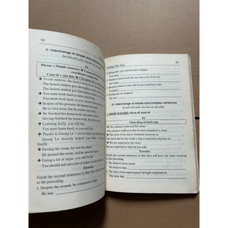 Transformation of sentences - phép biến câu 703411