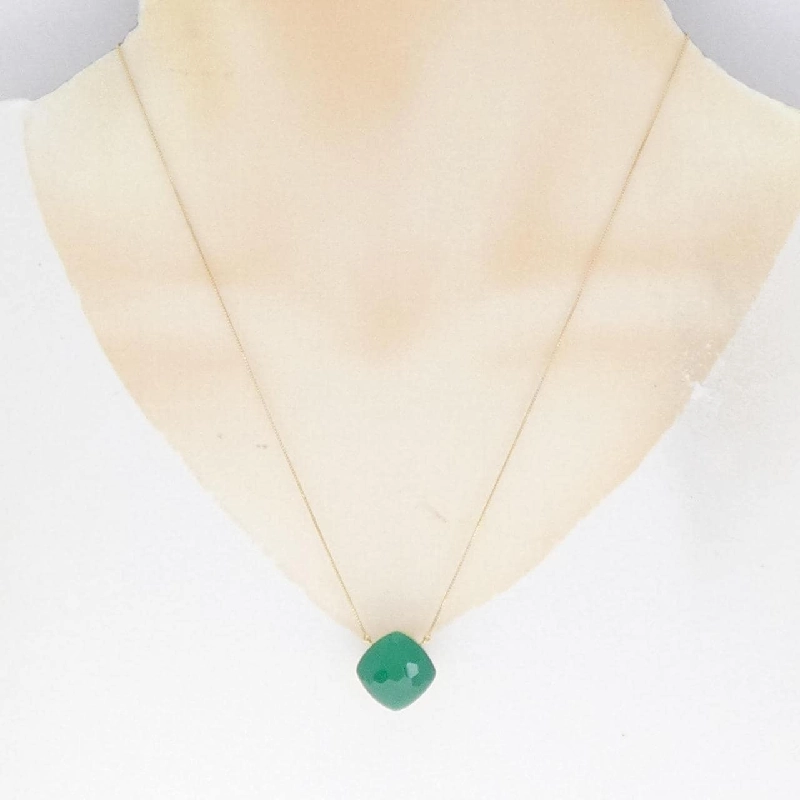 K18YG Đá ngọc bích Dây chuyền 14.22CT - Hàng hiệu Chính hãng 862643