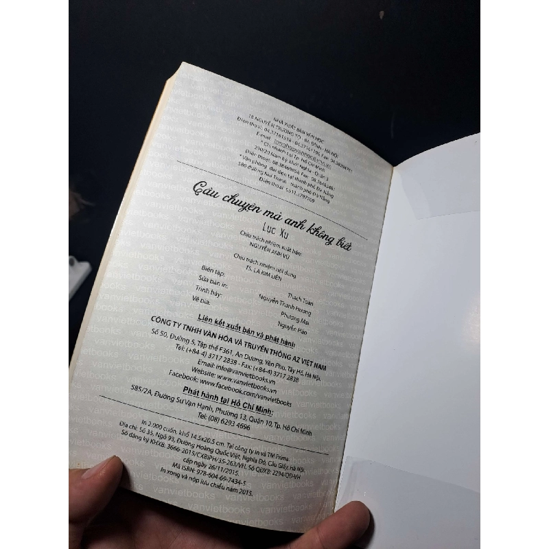 Câu chuyện mà anh không biết - Lục Xu 2015 mới 90% Truyện Ngôn Tình HCM2012-37 737426