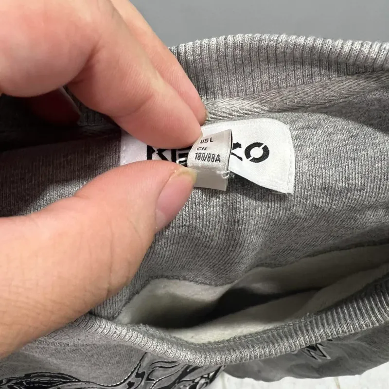 Áo sweater Kenzo thêu đầu hổ màu xám size L 757323