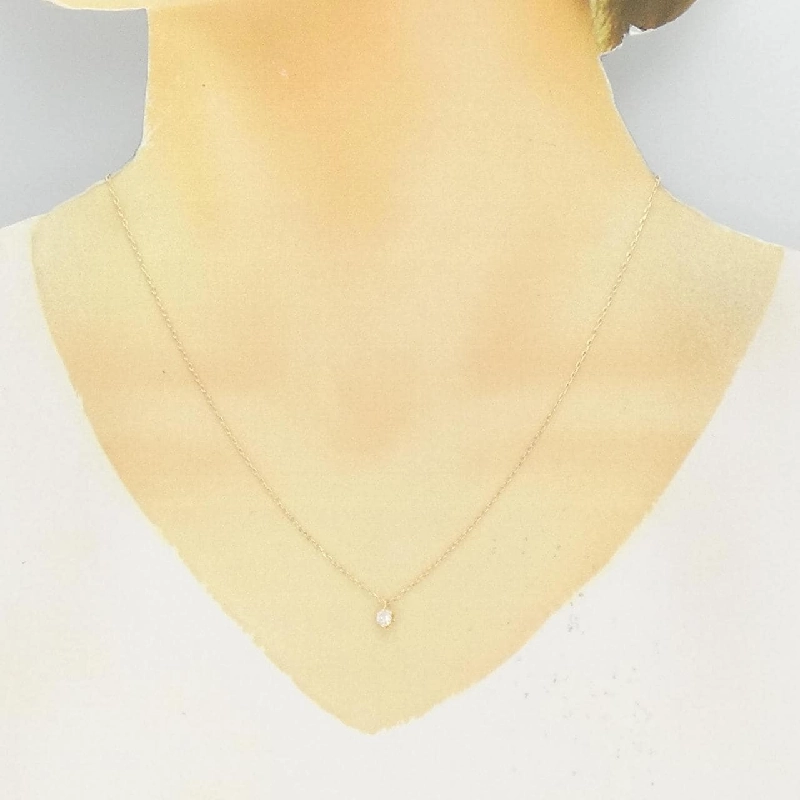 K18YG Solitaire Dây chuyền kim cương 0.18CT - Hàng hiệu Chính hãng 863131