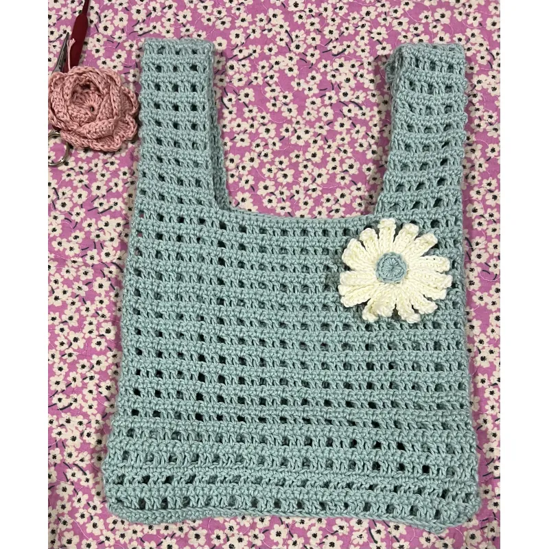 TÚI LEN SỢI MÓC TAY HOẠ TIẾT DỄ THƯƠNG - HANDMADE CROCHET BAG 763492