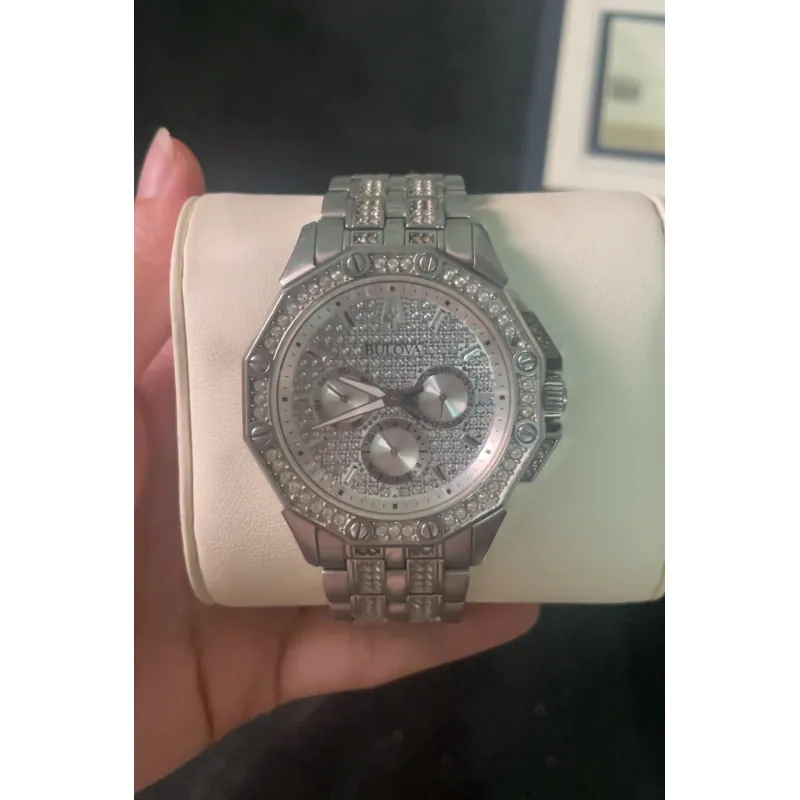 Đồng hồ cơ BULOVA đính đá 968607