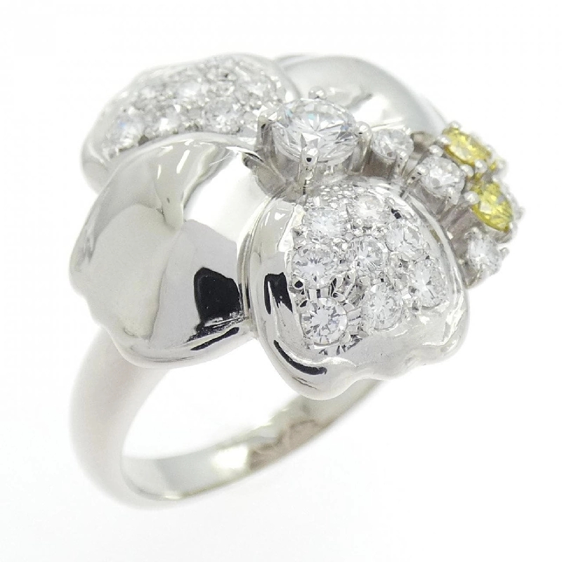 Nhẫn kim cương hoa PT900 0.77CT 668847