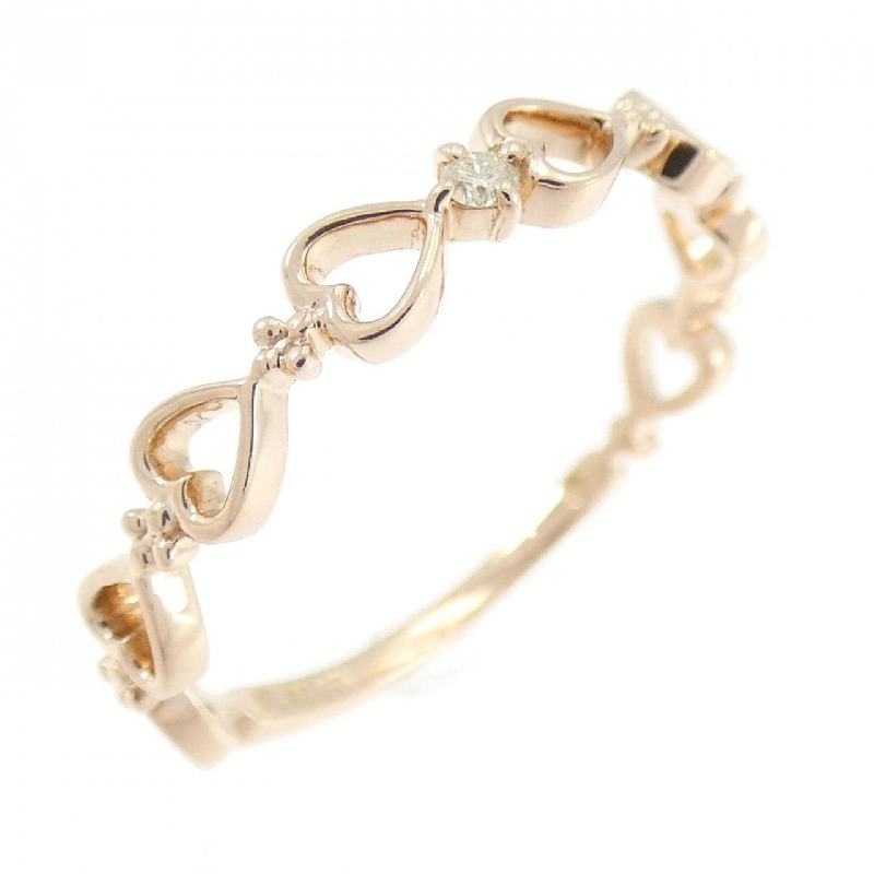 Nhẫn kim cương K10PG hình trái tim 666920