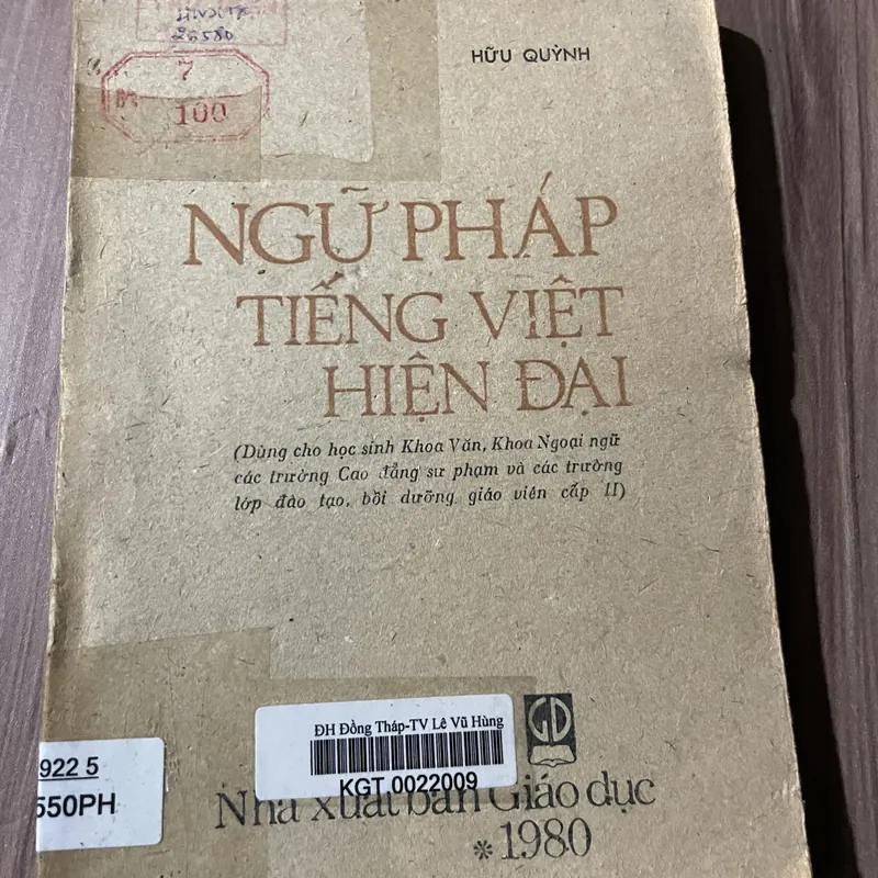NGỮ PHÁP TIẾNG VIỆT HIÊN ĐẠI 593488
