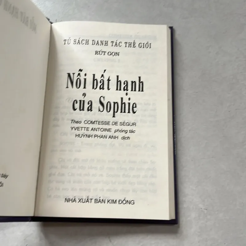 Nỗi bất hạnh của Sophie - Comtesse De Ségur 596495