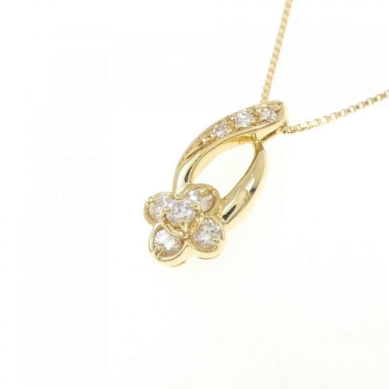 K18YG Hoa Kim Cương Dây Chuyền 0.15CT - Hàng hiệu Chính hãng 860281