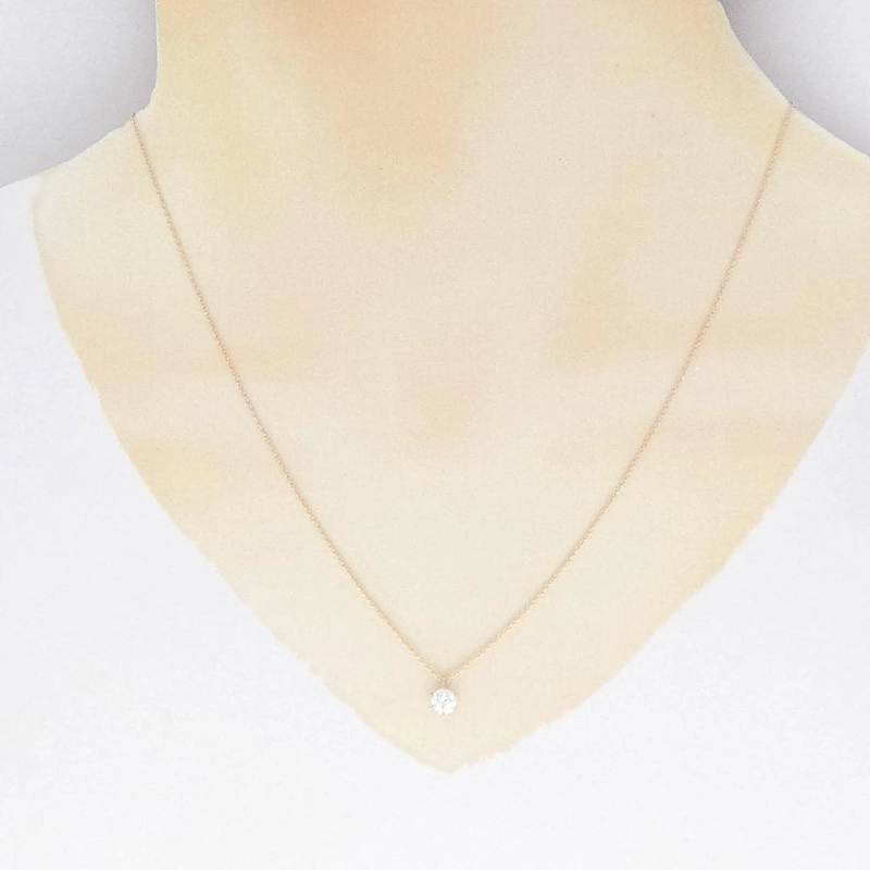 K18PG Dây chuyền kim cương 0.369CT G SI1 EXT - Hàng hiệu Chính hãng 880471