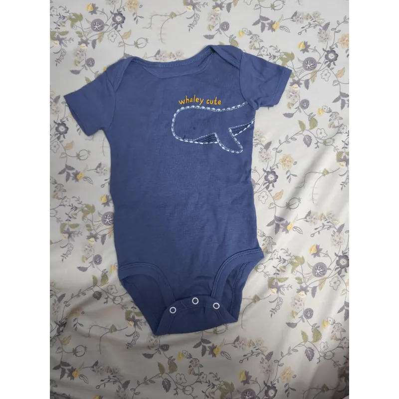 Áo liền quần cotton unisex họa tiết cá voi 607621