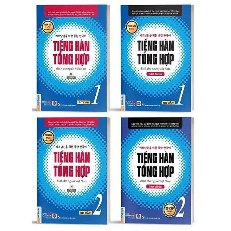 Combo 4 Cuốn Tiếng Hàn Tổng Hợp Sơ Cấp 1 và 2 Bản Màu - Học Kèm App Và Khóa Học Online 543861
