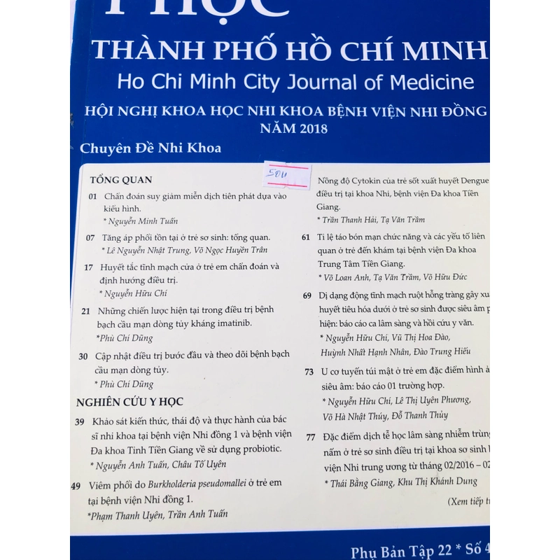 2 CUỐN Y HỌC thành Phố Hồ Chí Minh chuyên đề Nhi Khoa năm 2014 & 2018 447397