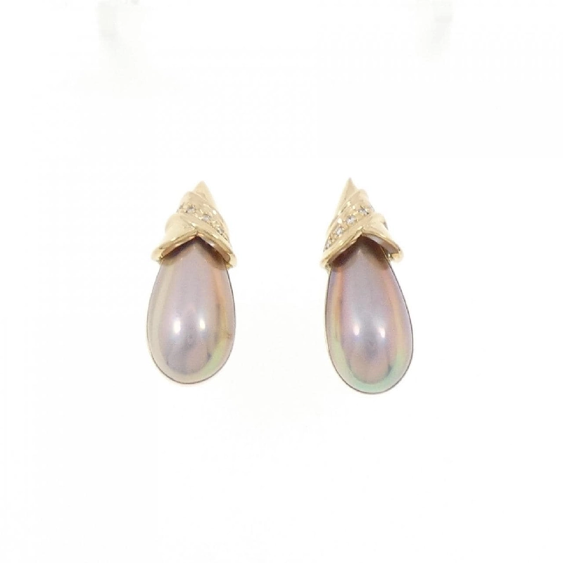 K18YG Mabe Pearl Earrings - Hàng hiệu Chính hãng 869566