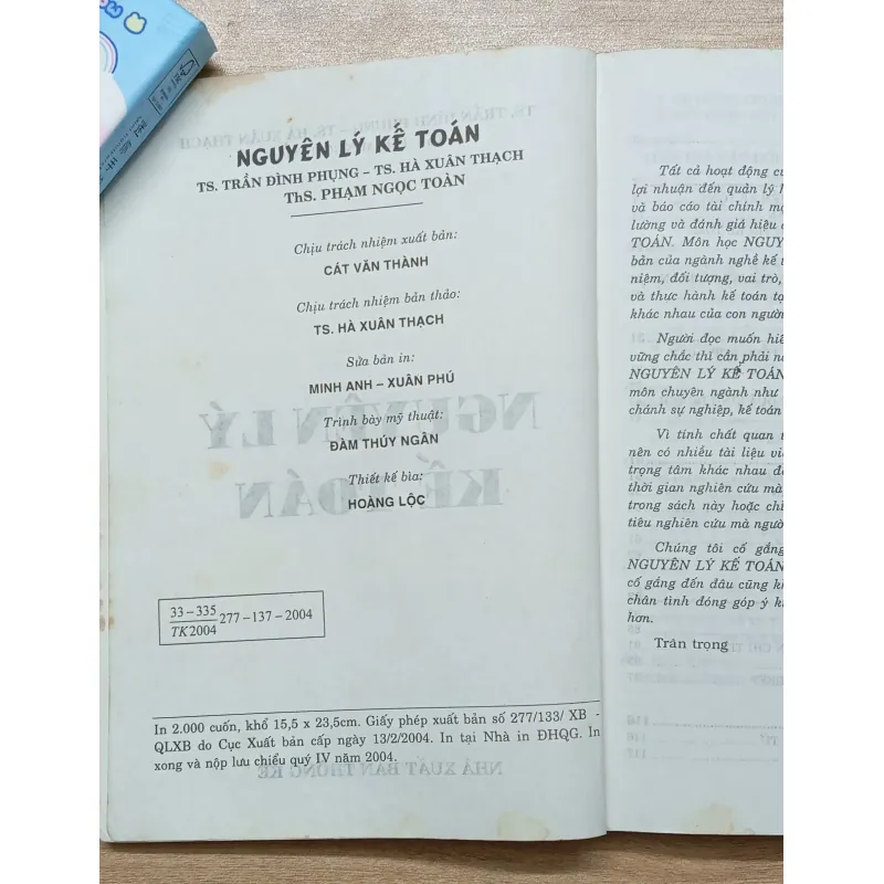 Sách Nguyên Lý Kế Toán (2004) 927850