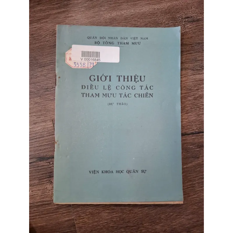 Giới Thiệu Điều Lệ Công Tác Tham Mưu Tác Chiến (Dự thảo) - Viện Khoa học Quân sự 710070