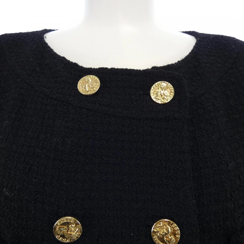 【Mã giảm giá】【Cổ điển】Áo khoác không cổ CHANEL 640636