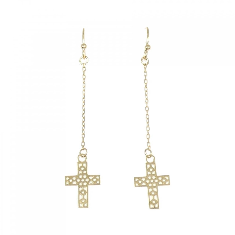 K18YG Khuyên tai hình chữ thập - Hàng hiệu Chính hãng 869387