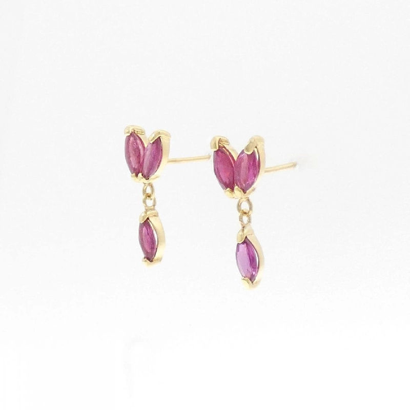 K18YG Bông tai Ruby - Hàng hiệu Chính hãng 869738