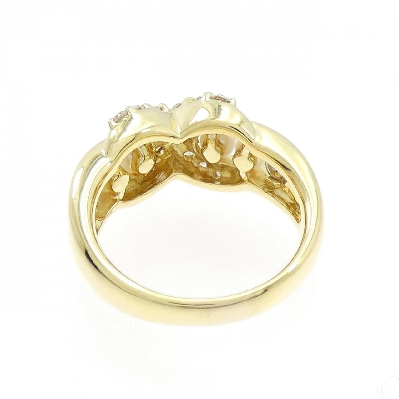 Nhẫn ngọc trai Akoya K18YG/PT900 - Hàng hiệu Authentic 847608