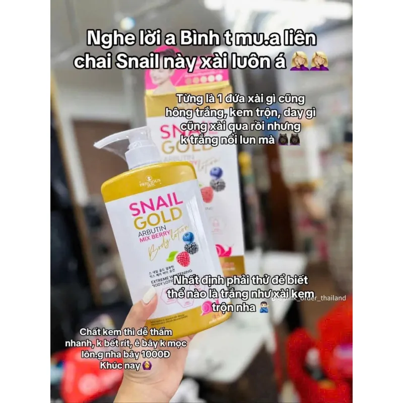 Sữa Dưỡng Thể Trắng Da Body Snail Gold Mix 12 Berry Body Lotion 500ml 562021